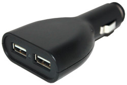 Разветвитель прикуривателя Zeus ZA523 USB переходник в прикуриватель на 2 устройства, 12В | Артикул ZA523