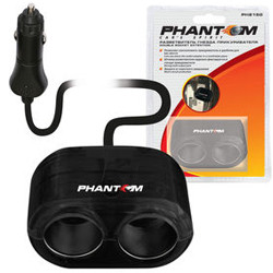 Разветвитель прикуривателя Phantom Разветвитель прикуривателя на 2 гнезда Phantom PH2150 | Артикул PH2150